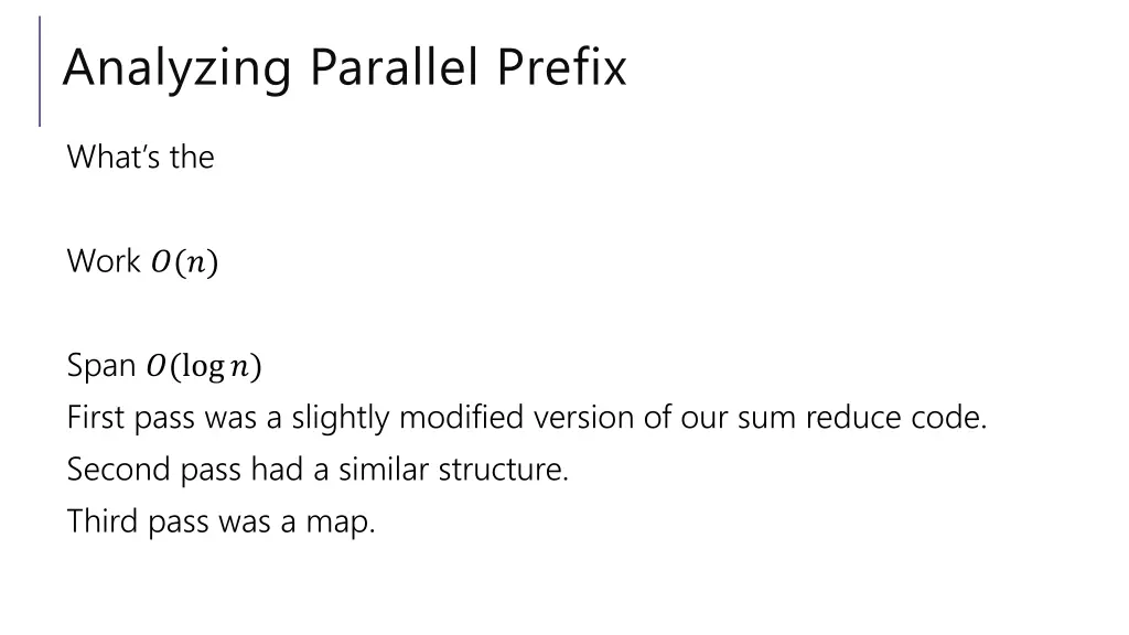 analyzing parallel prefix 1