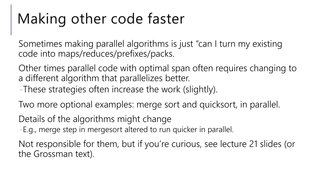 making other code faster