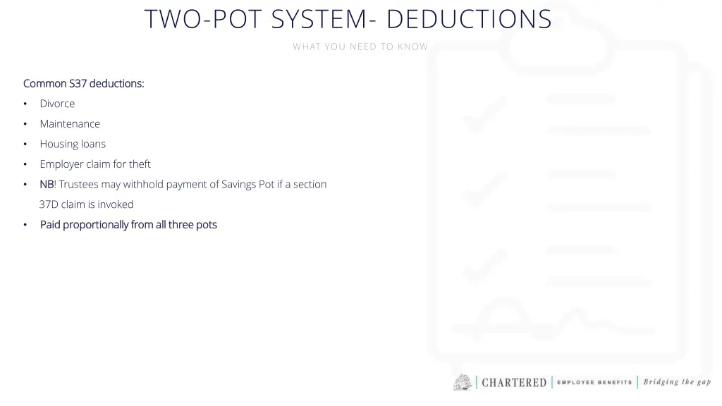 two pot system deductions
