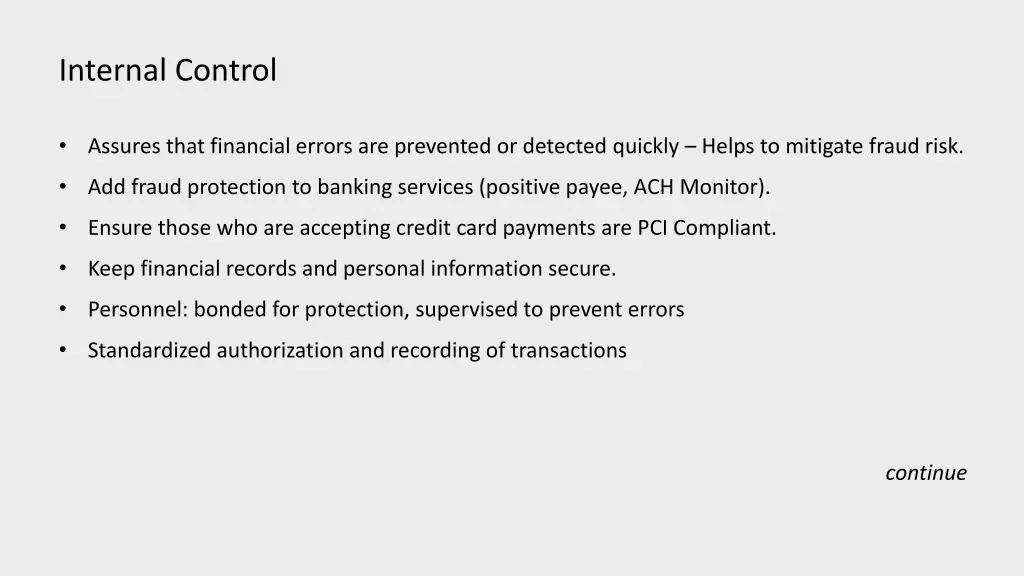 internal control