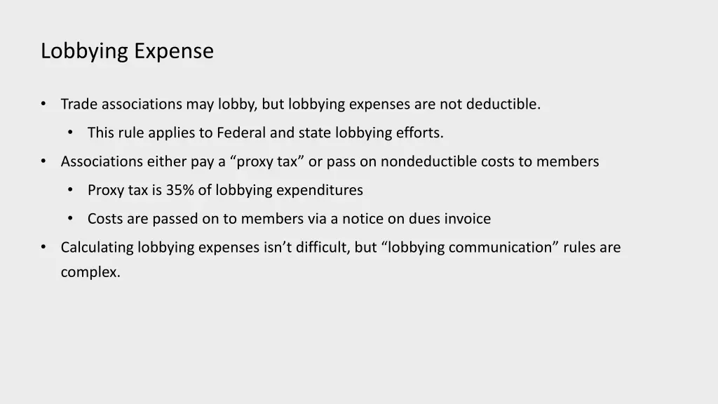 lobbying expense