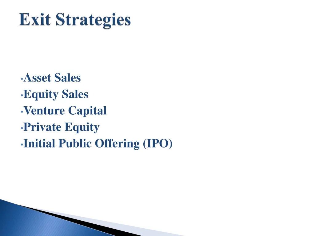 asset sales equity sales venture capital private