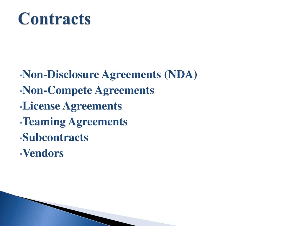 non disclosure agreements nda non compete