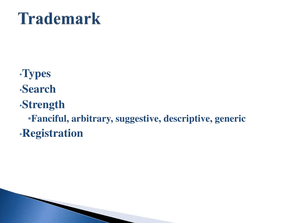types search strength fanciful arbitrary