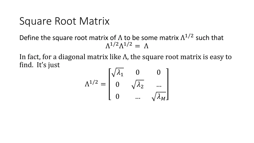 square root matrix