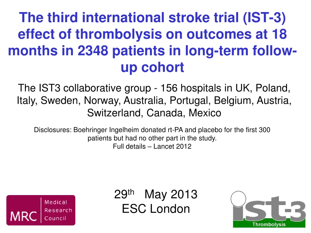 the third international stroke trial ist 3 effect