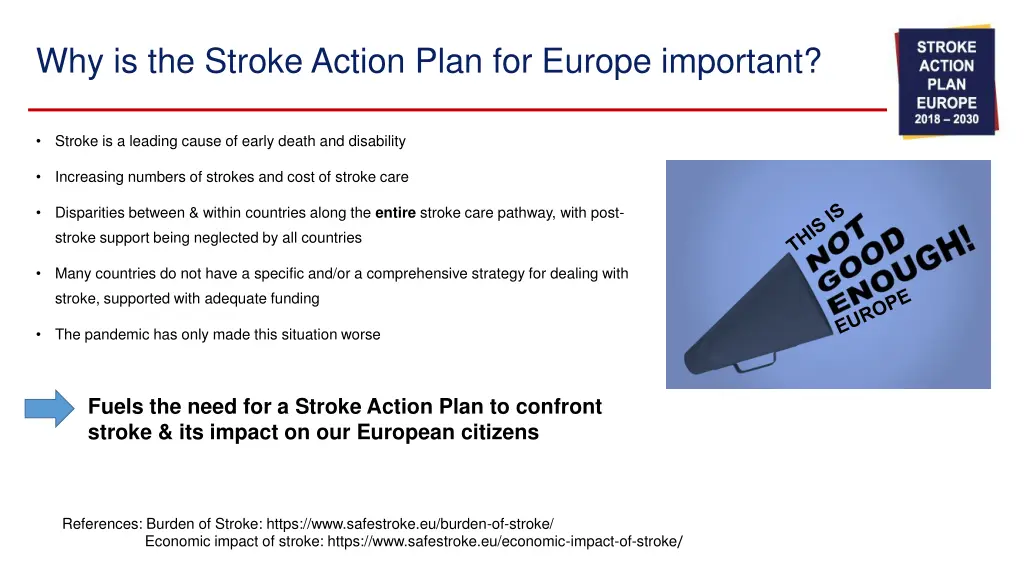 why is the stroke action plan for europe important 1