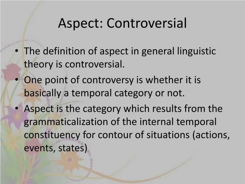 aspect controversial