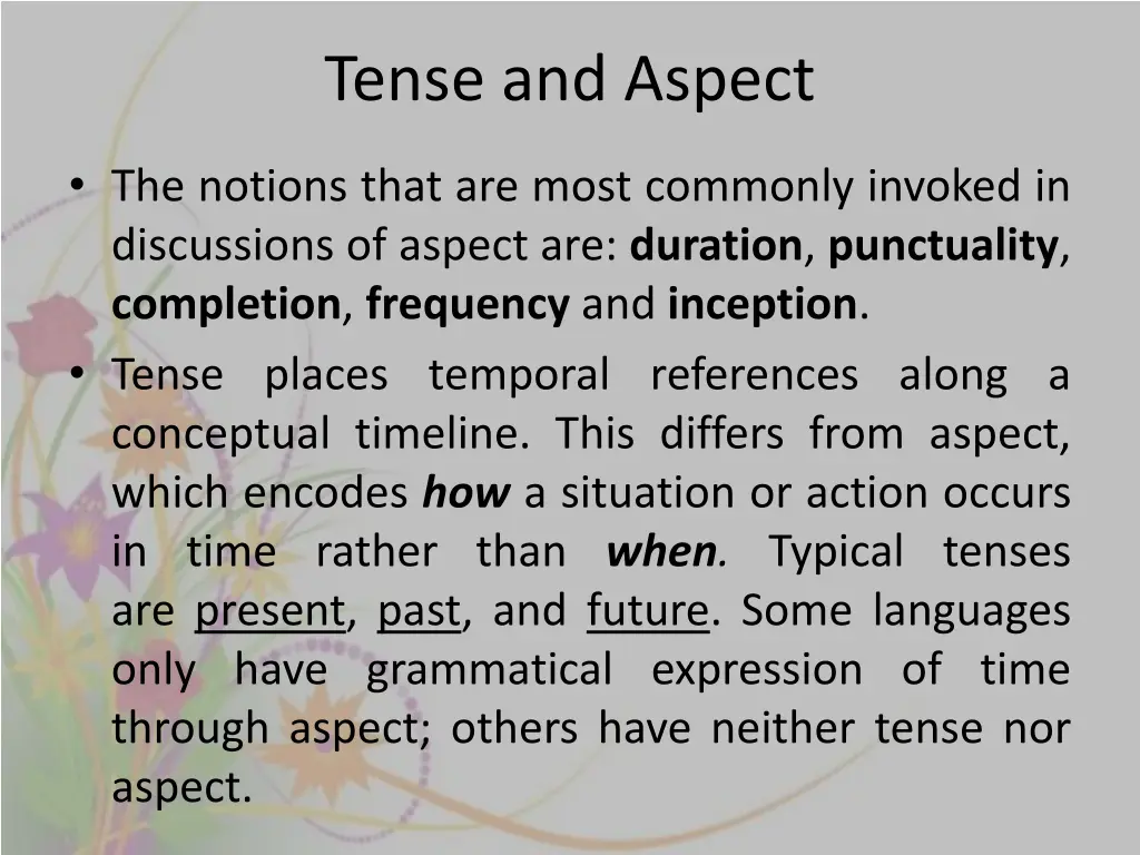 tense and aspect 1