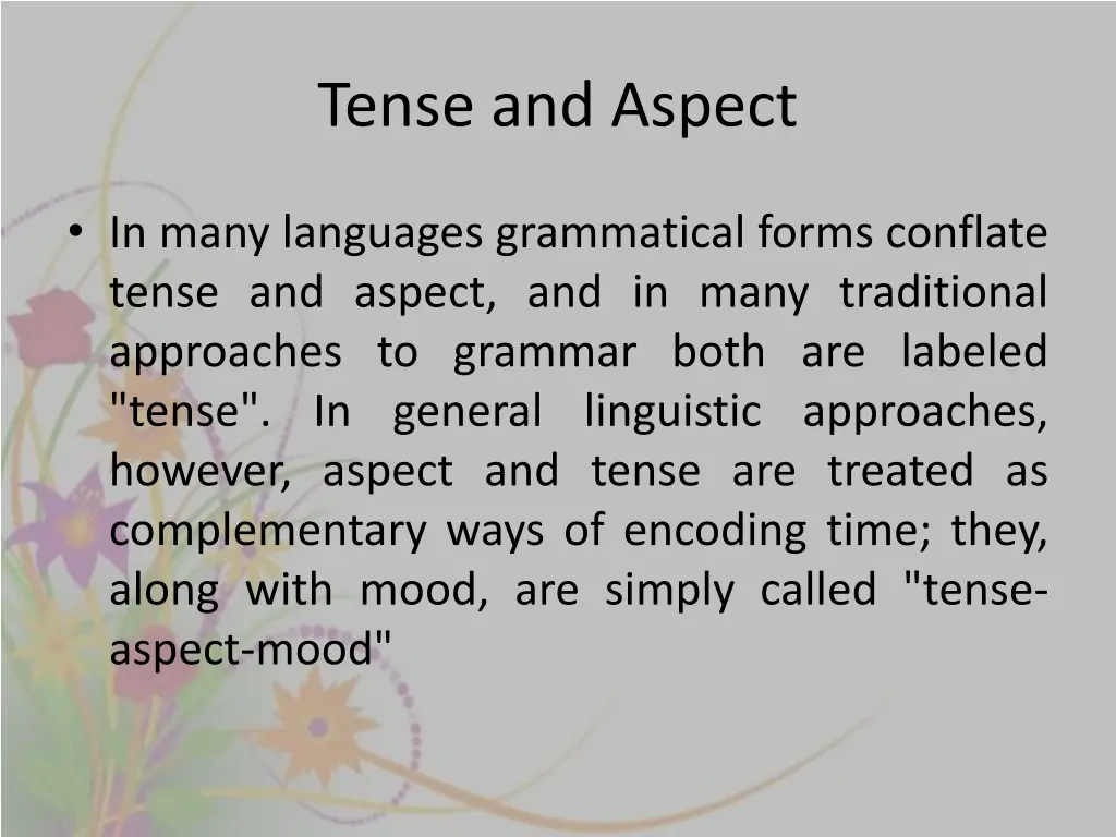 tense and aspect 2