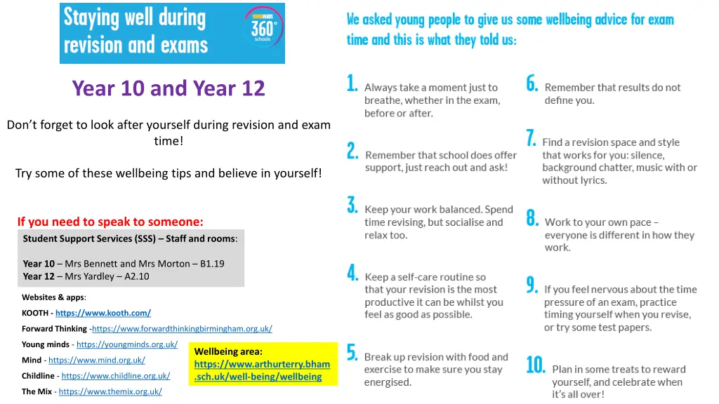 year 10 and year 12