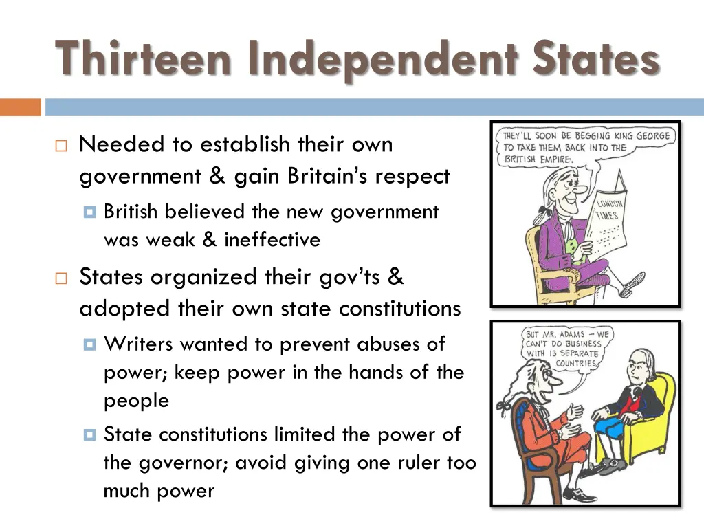 thirteen independent states