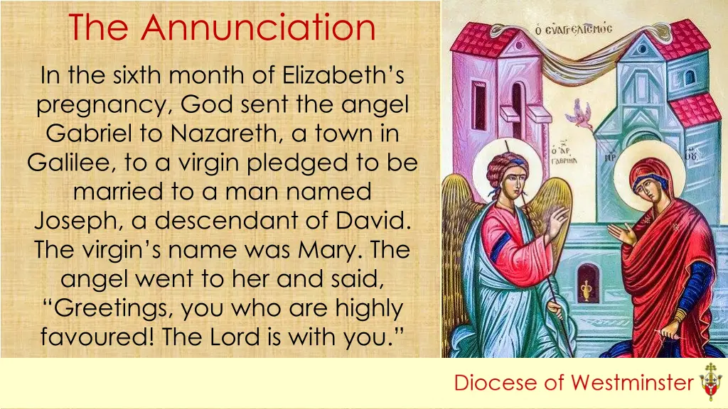 the annunciation in the sixth month of elizabeth