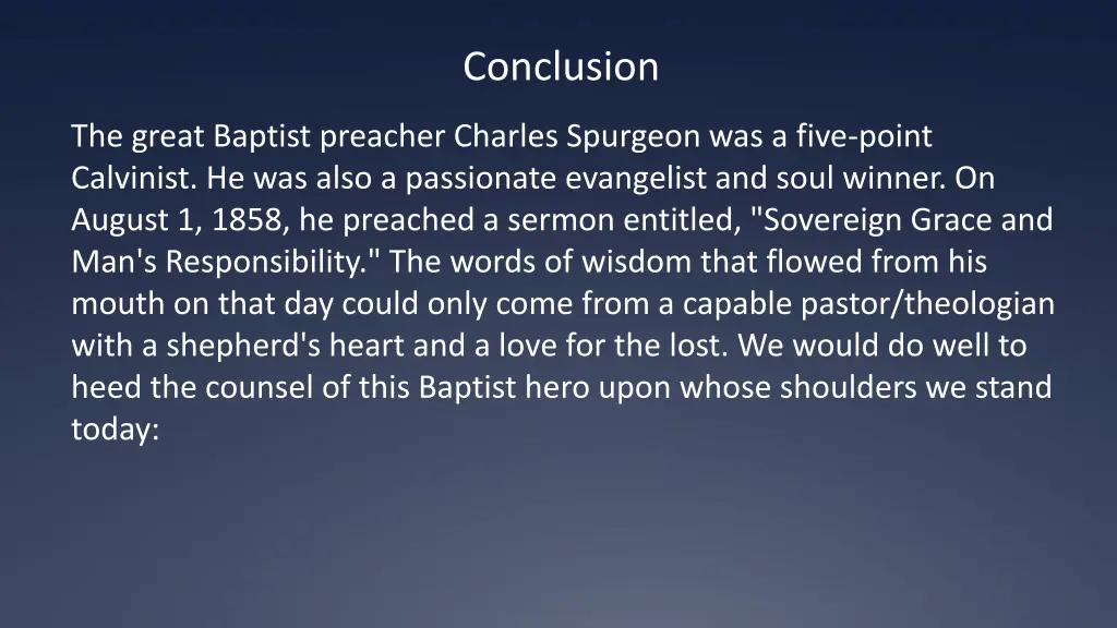 conclusion