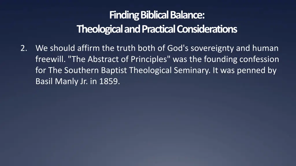 finding biblical balance theological 1