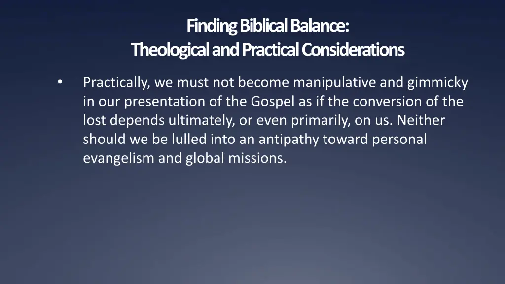 finding biblical balance theological 4