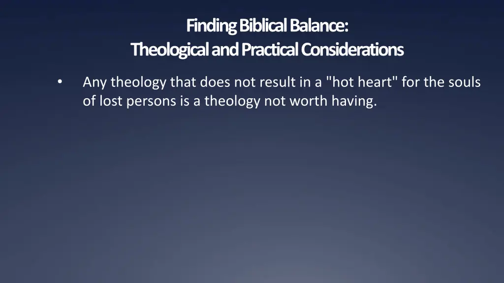finding biblical balance theological 5