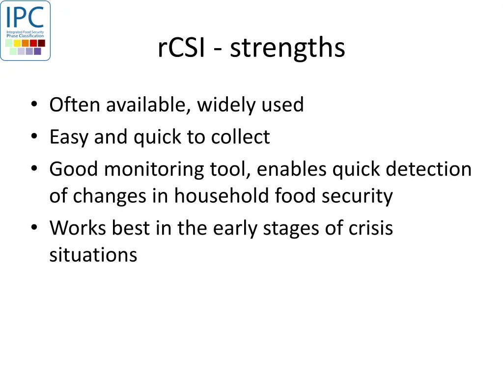 rcsi strengths