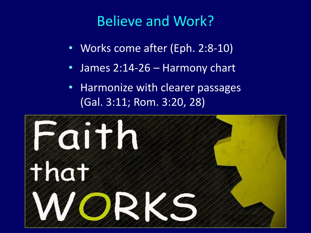 believe and work