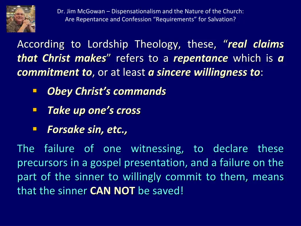 dr jim mcgowan dispensationalism and the nature 1