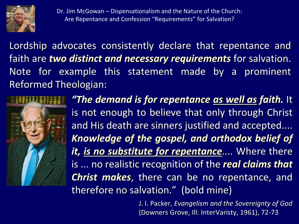 dr jim mcgowan dispensationalism and the nature