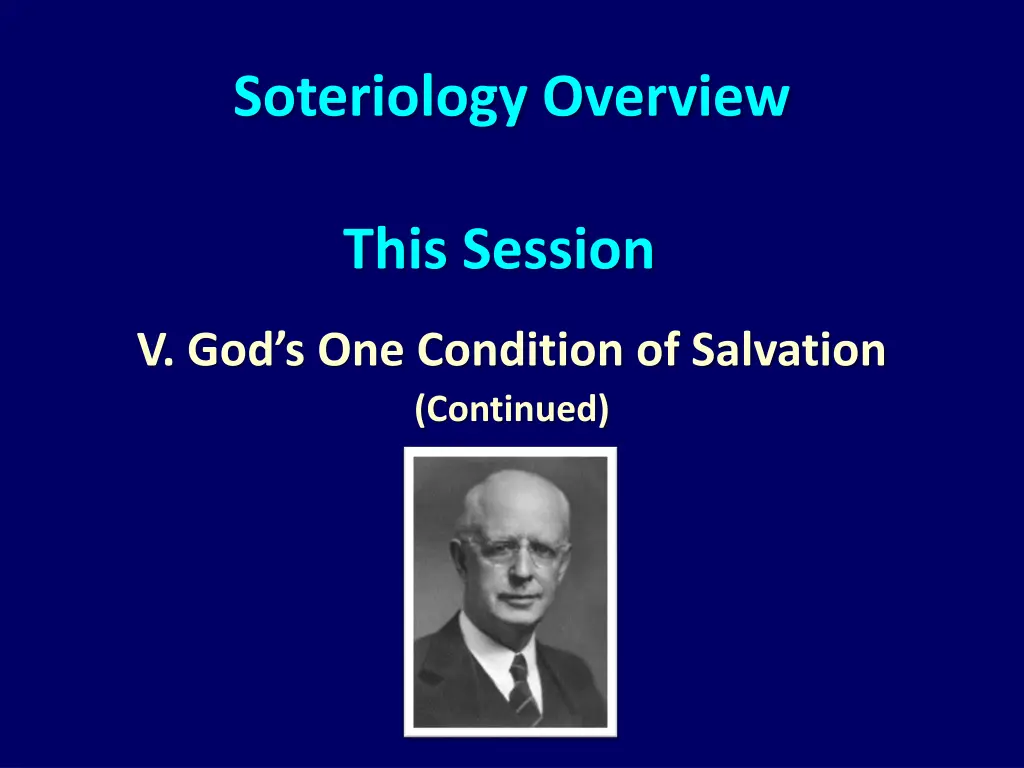 soteriology overview 1