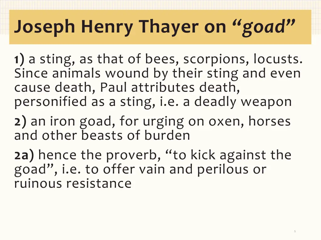 joseph henry thayer on goad
