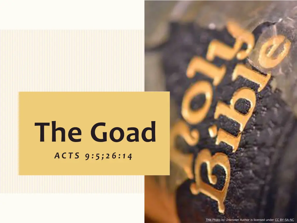 the goad a c t s 9 5 2 6 1 4