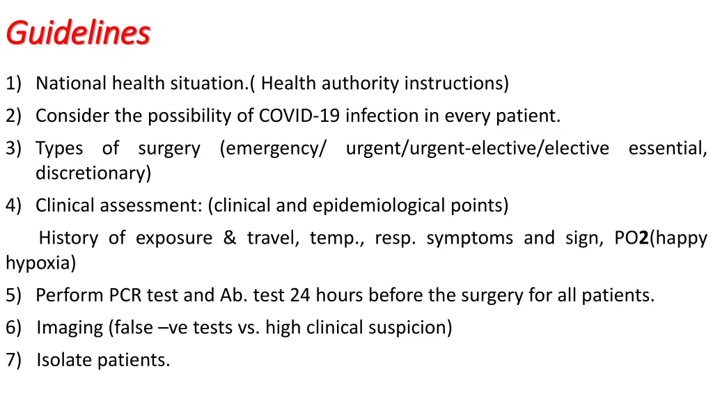 guidelines guidelines