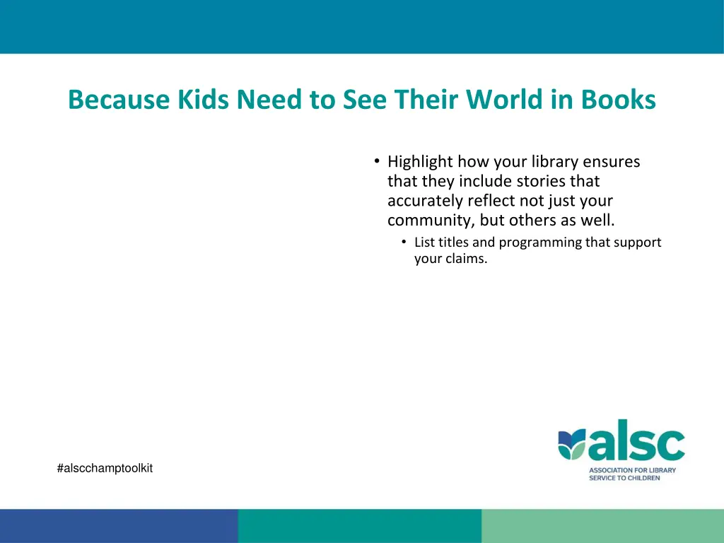 because kids need to see their world in books
