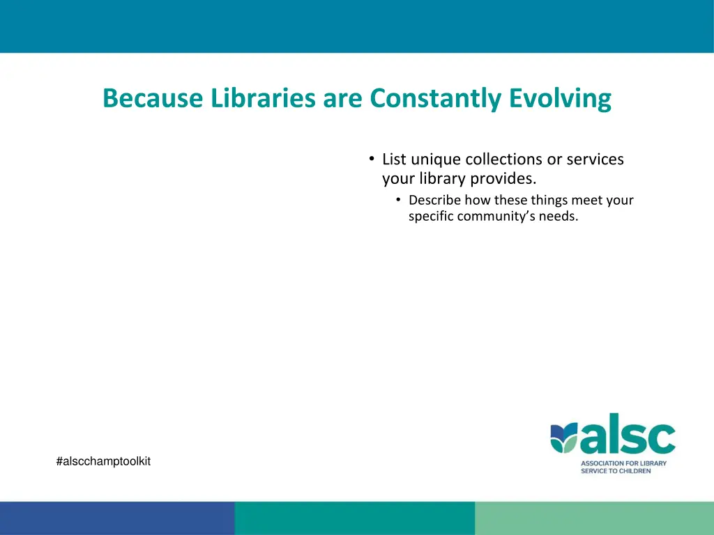 because libraries are constantly evolving