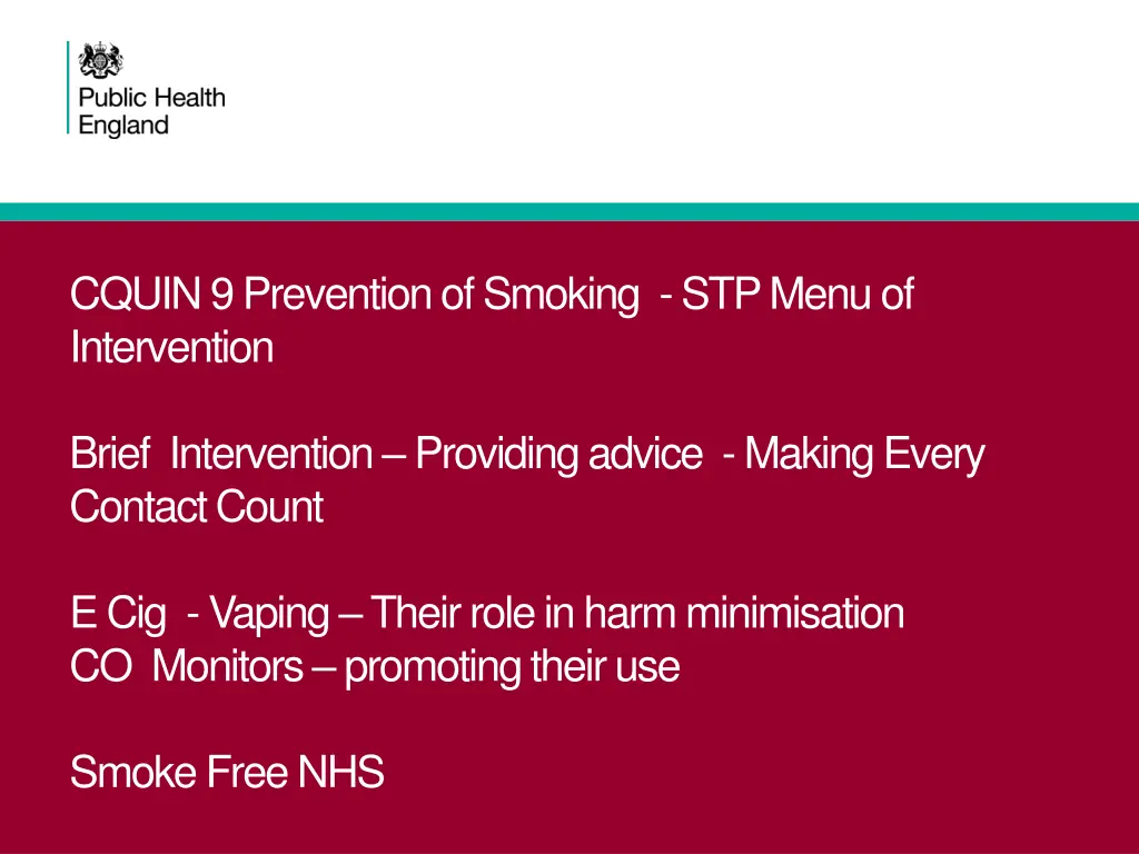 cquin 9 prevention of smoking stp menu