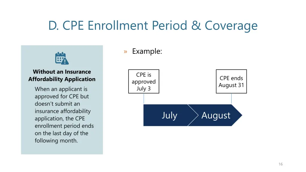 d cpe enrollment period coverage 2