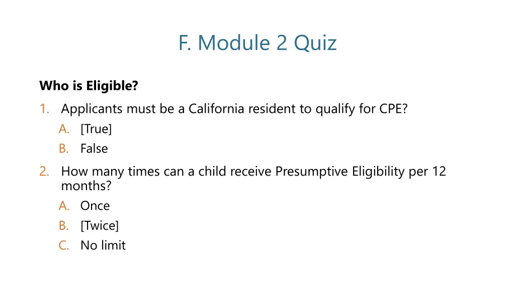 f module 2 quiz