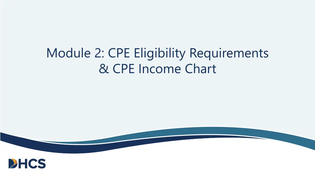module 2 cpe eligibility requirements cpe income