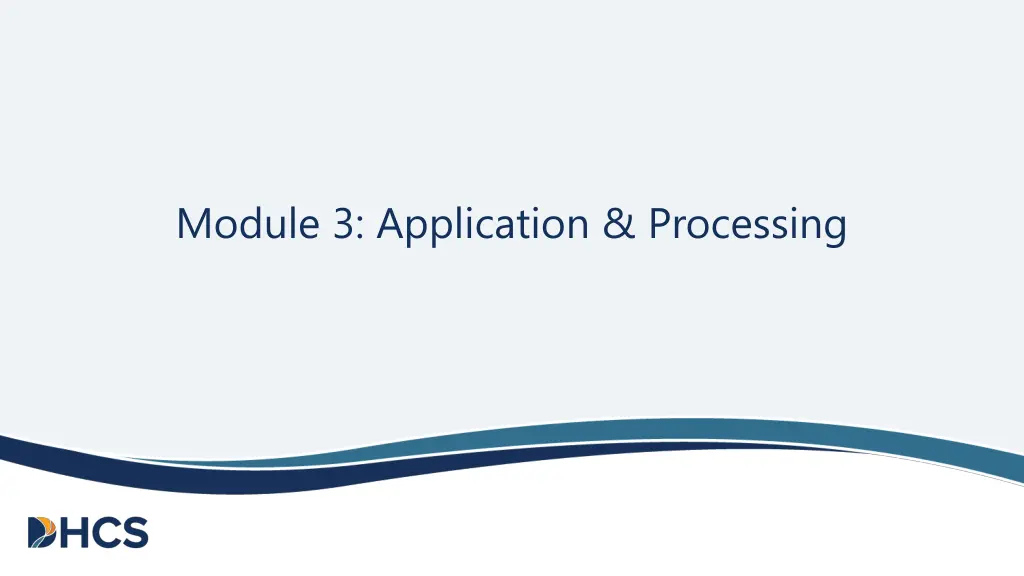 module 3 application processing