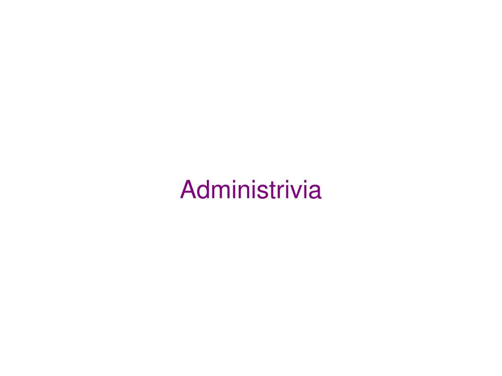 administrivia