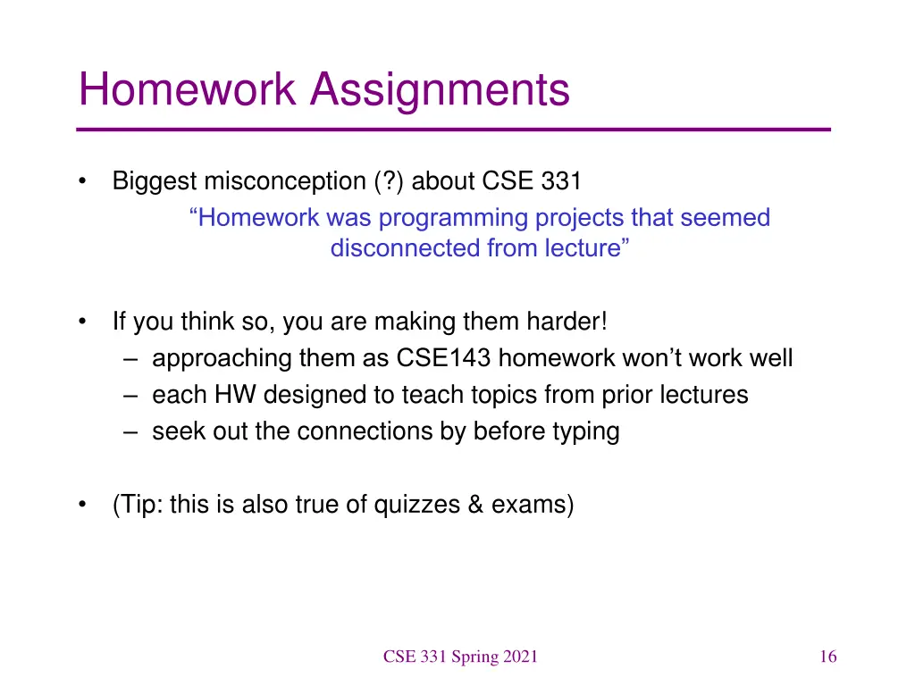 homework assignments 1