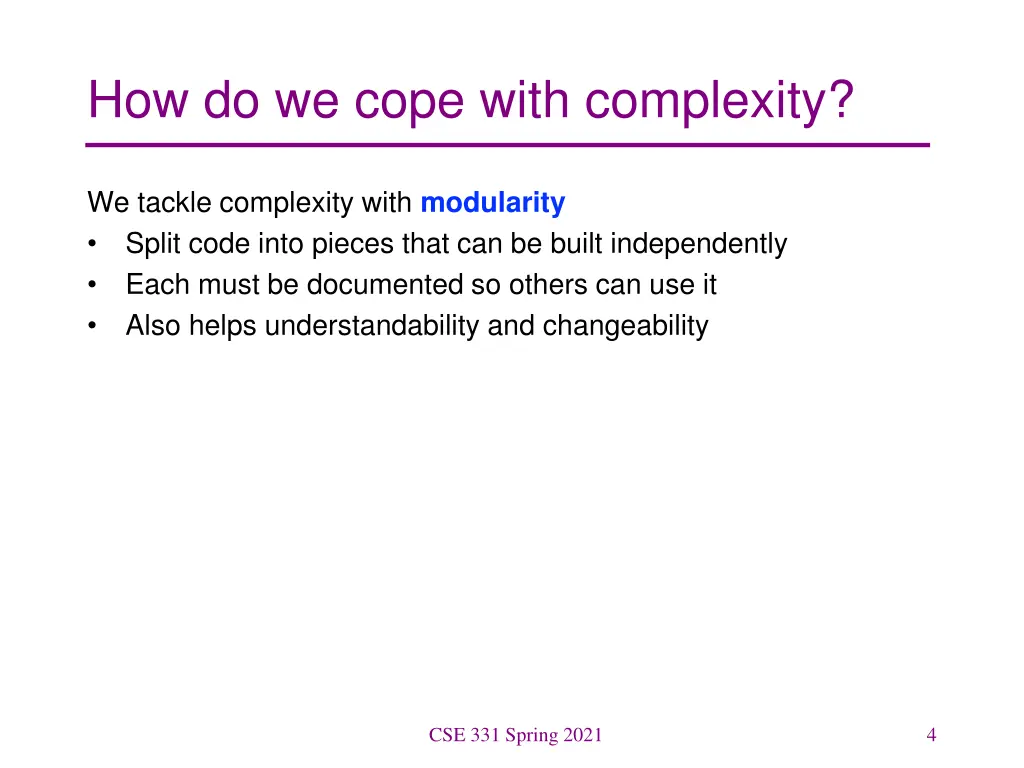 how do we cope with complexity