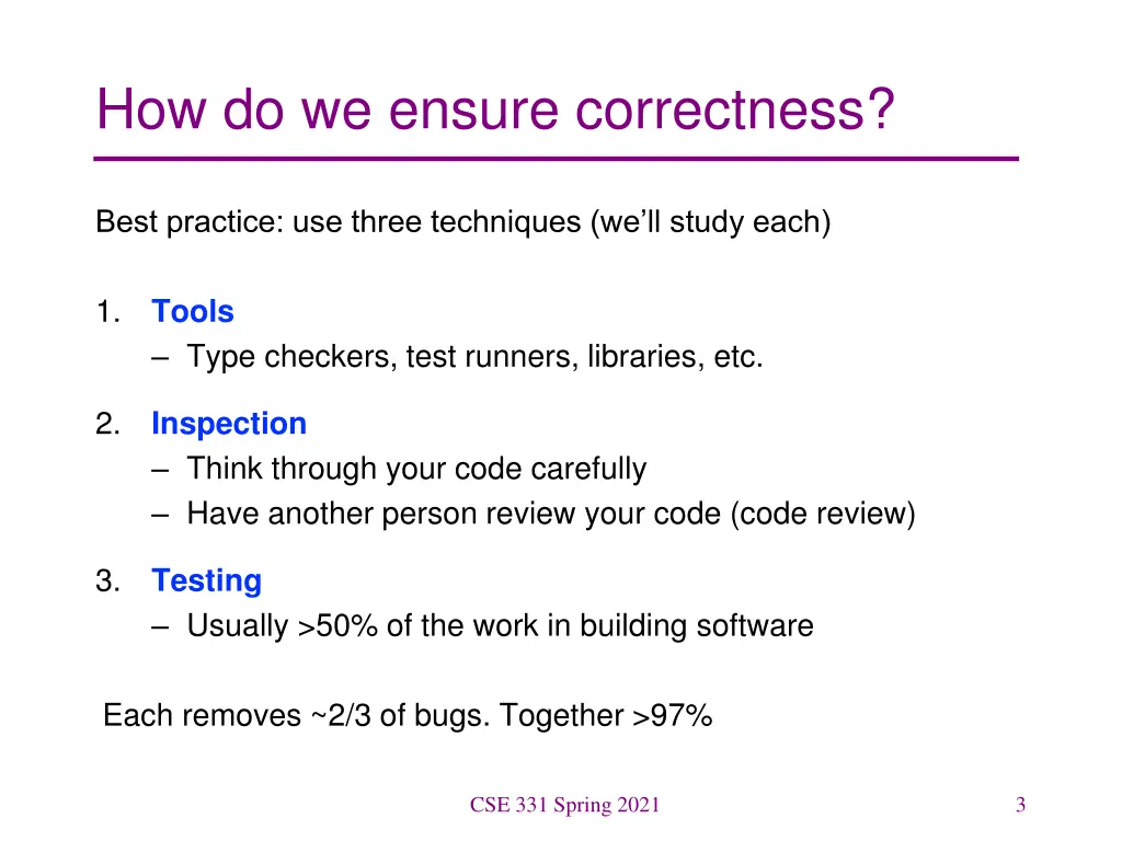 how do we ensure correctness