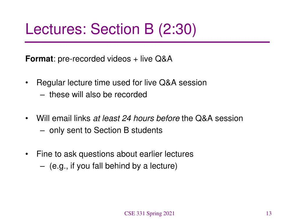 lectures section b 2 30 1