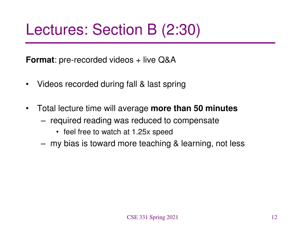 lectures section b 2 30