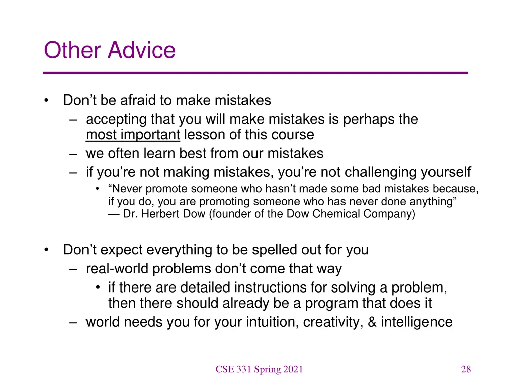 other advice