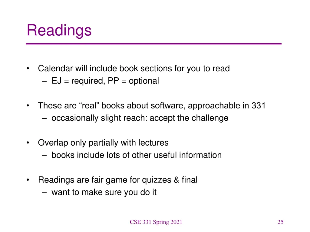 readings