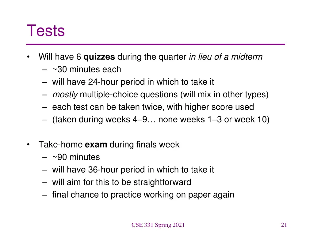 tests