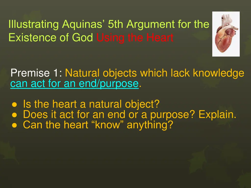 illustrating aquinas 5th argument