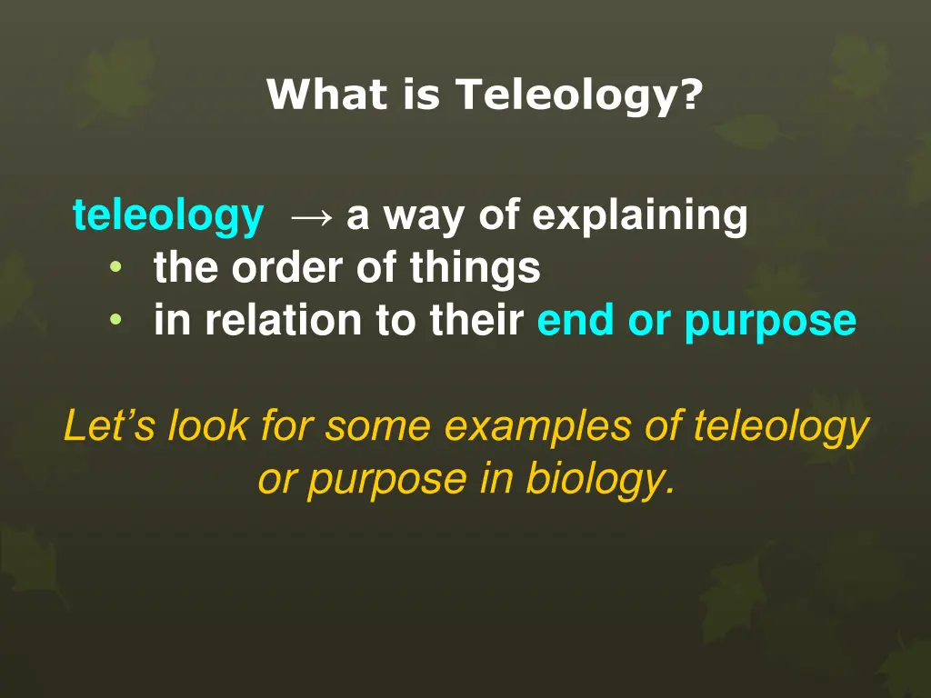 what is teleology