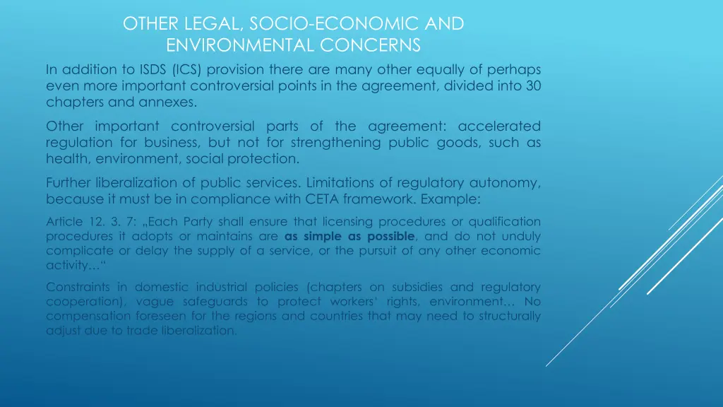 other legal socio economic and environmental