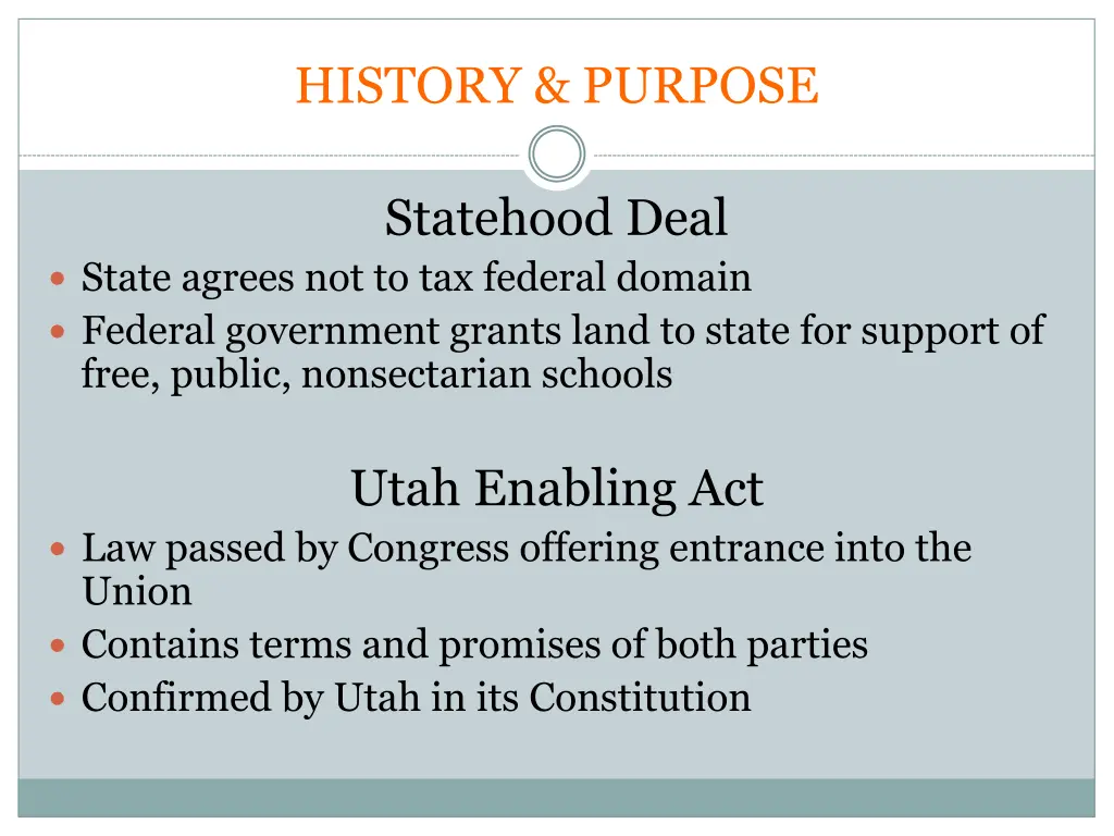 history purpose