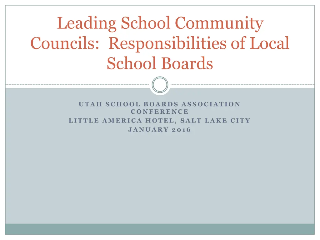 leading school community councils